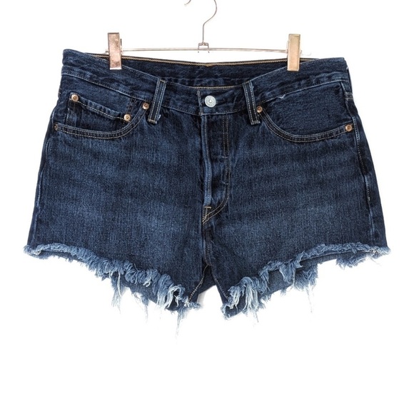 Vintage Rare R Tab 501 Levi’s Denim Jean Booty Short Frayed High Waist Shorts 30 - Picture 2 of 10